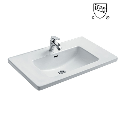 UPC Counter Top Basin , White Vanity Rectangular Wash Hand Basin